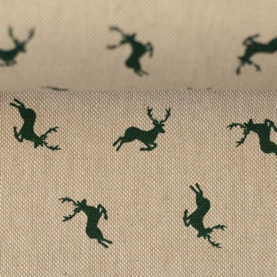 Canvas | EMBER Leinenoptik | Hirsch Tannengrün